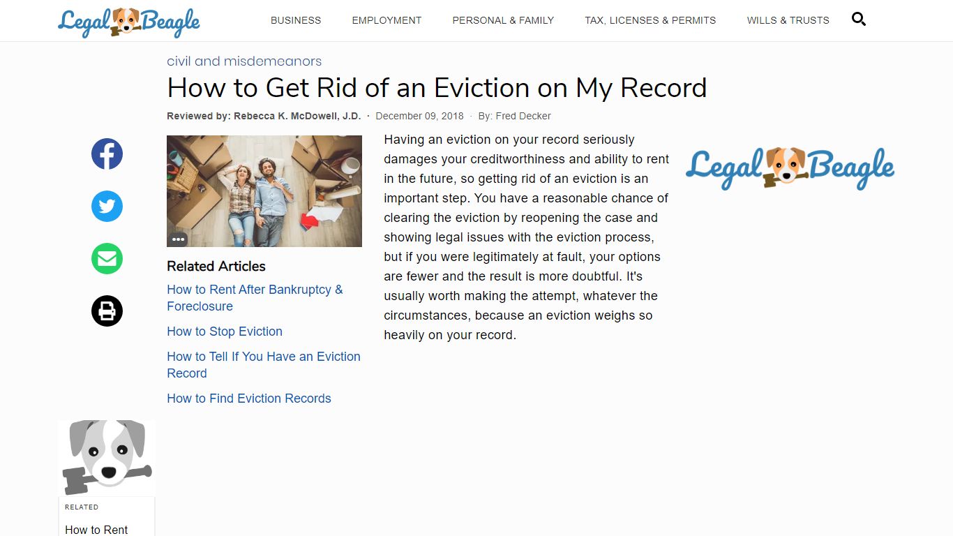 How to Get Rid of an Eviction on My Record | Legal Beagle